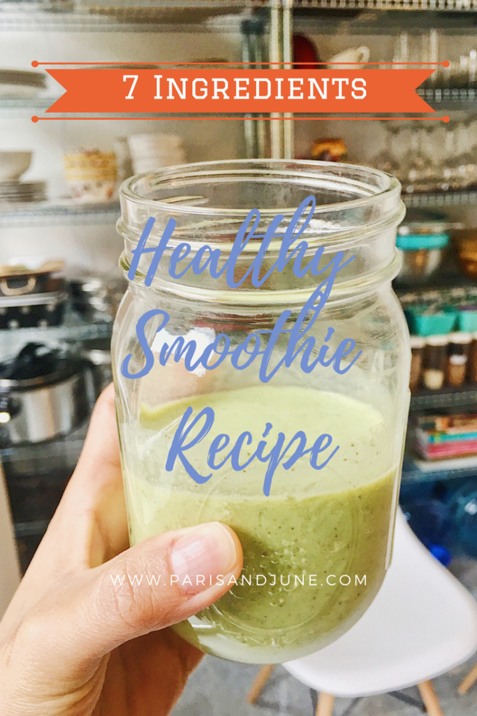 How to make a healthy smoothie with 7 ingredients. Click the link for the super easy recipe. 